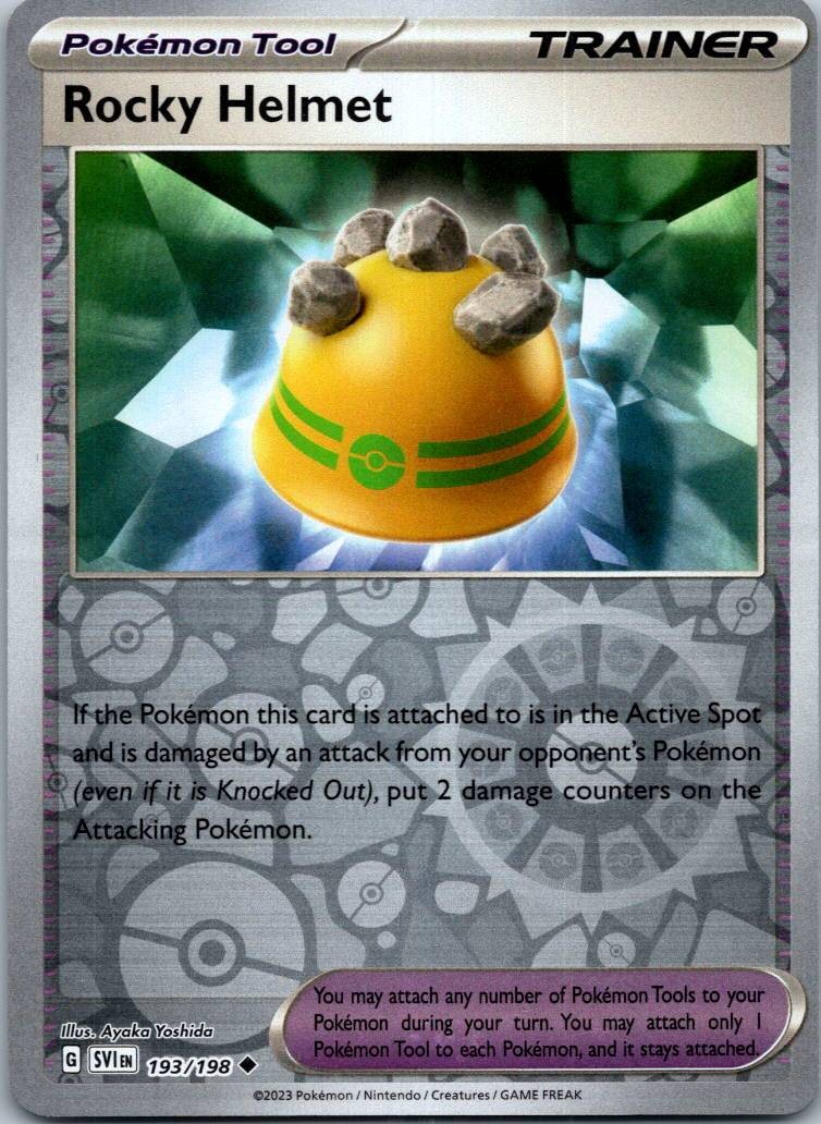 Rocky Helmet 193/198 Reverse Scarlet & Violet Pokemon Near Mint
