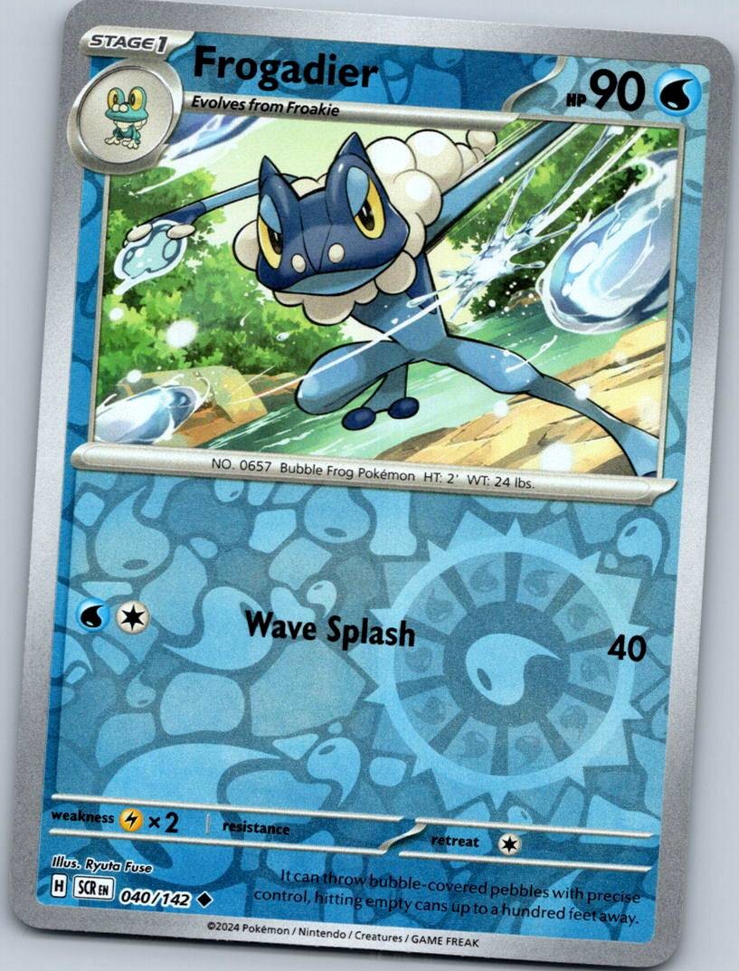 Frogadier 40/142 Uncommon Stellar Crown Pokemon Reverse Holo Near Mint