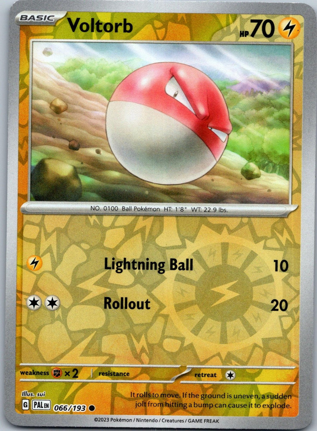 Voltorb 066/193 Common Paldea Evolved Pokemon Near Mint