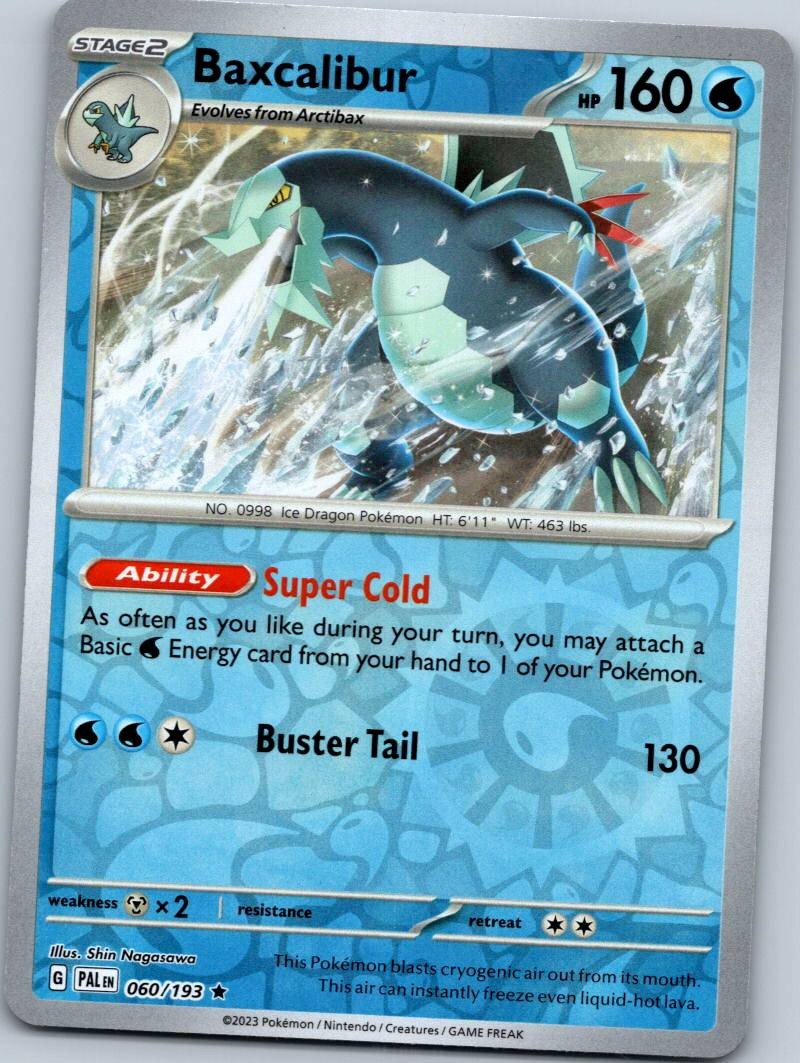 Baxcalibur 060/193 Rare Paldea Evolved Pokemon Reverse Holo Near Mint