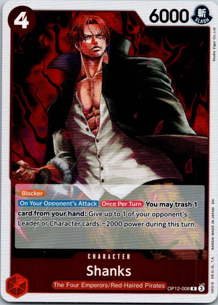 Shanks (008) OP12-008 Rare Legacy of the Master One Piece Near Mint
