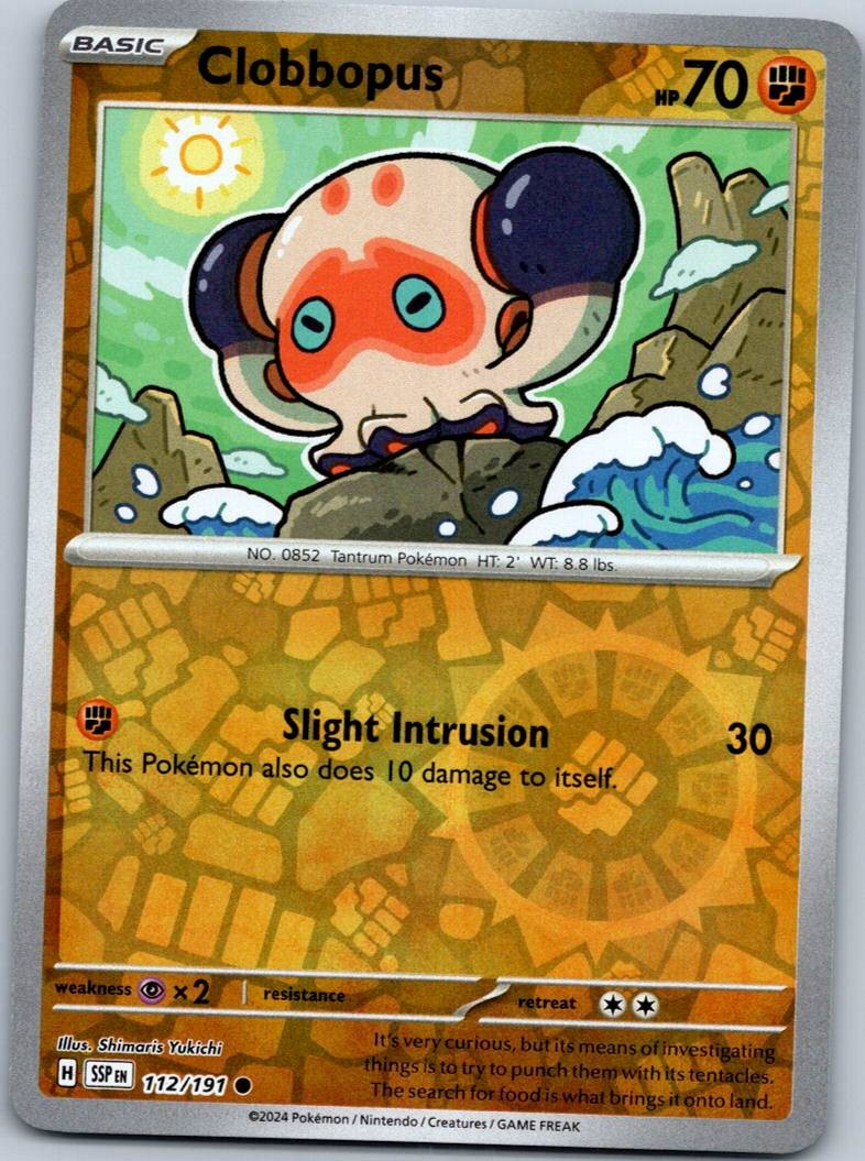 Clobbopus 112/191 Common Surging Sparks Pokemon Reverse Holo Near Mint