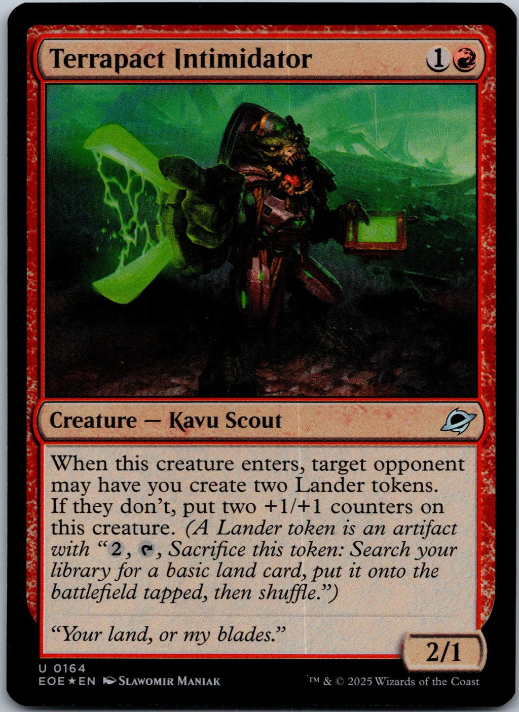 Terrapact Intimidator 164 Uncommon Edge of Eternities Magic: The Gathering NM