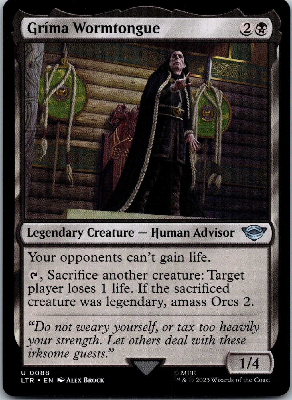 Grima Wormtongue The Lord of the Rings: Magic: The Gathering NM