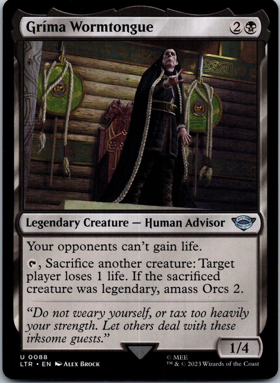 Grima Wormtongue The Lord of the Rings: Magic: The Gathering NM