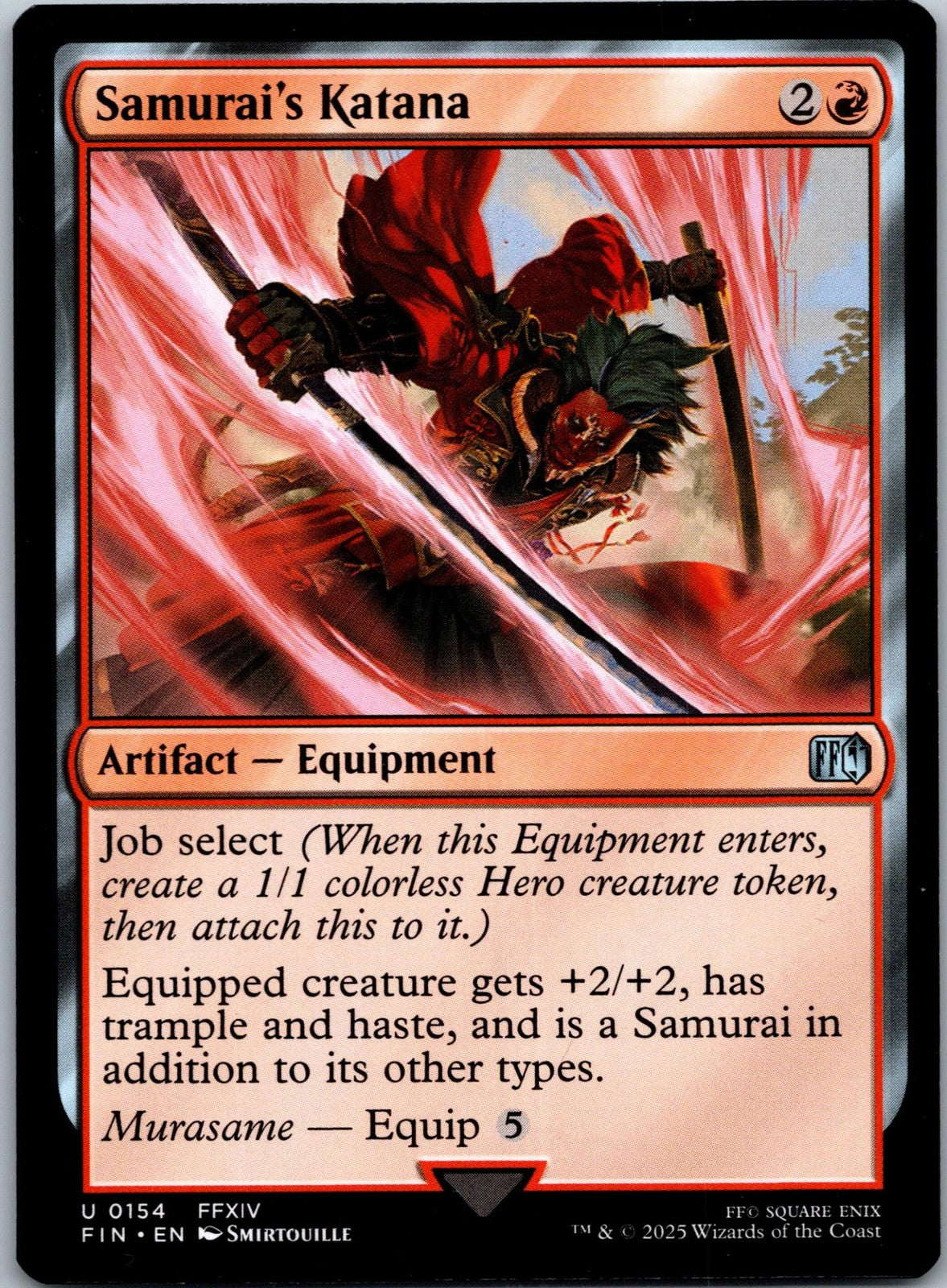 Samurai's Katana 154 Uncommon Final Fantasy Magic: The Gathering Near Mint