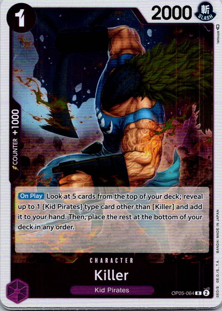 Killer OP05-064 Rare Awakening of the New Era One Piece Near Mint