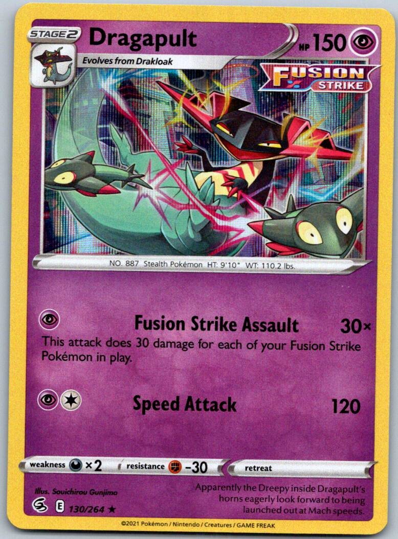 Dragapult 130/264 Holo Rare Fusion Strike Pokemon Near Mint