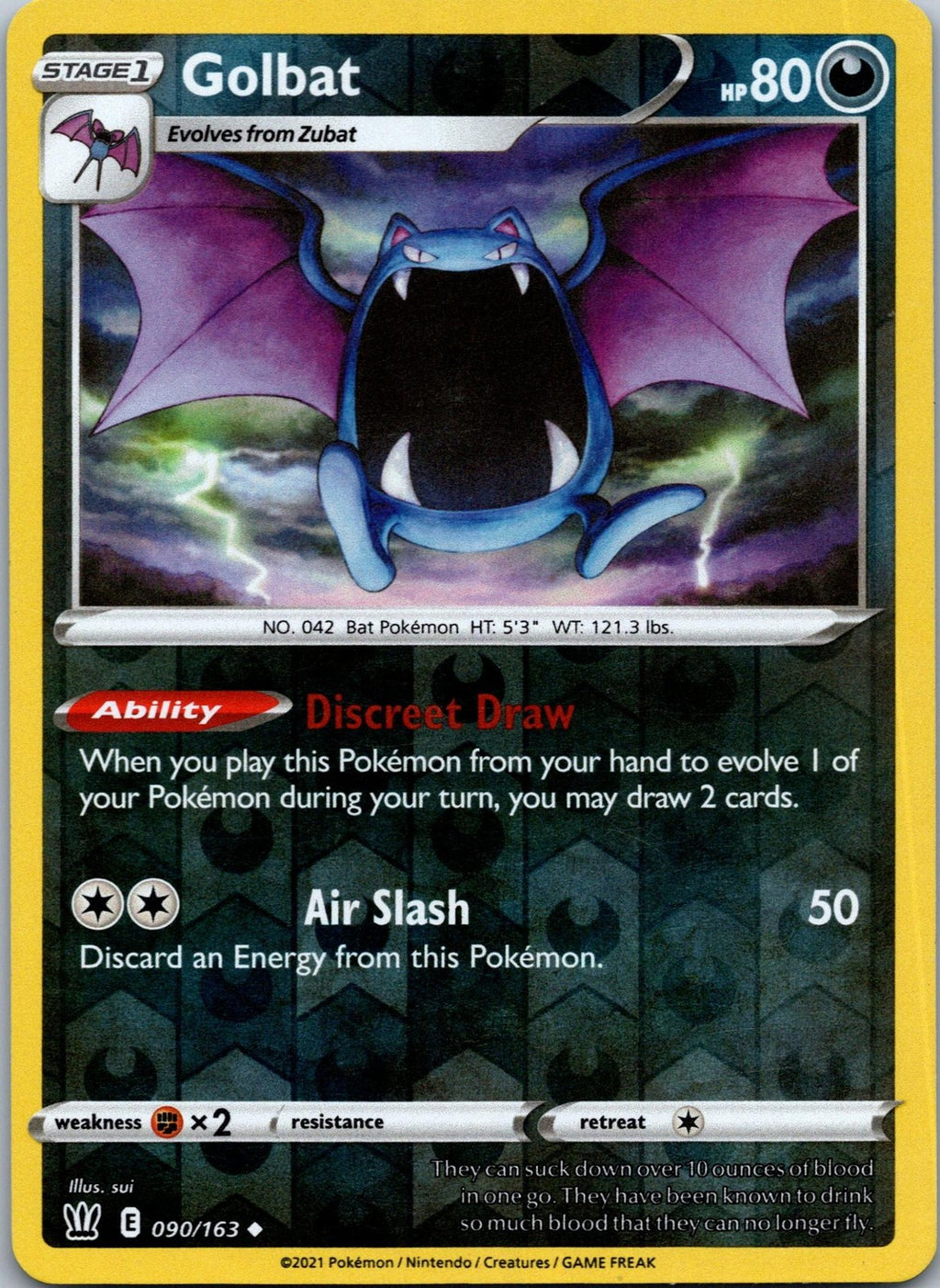 Golbat 090/163 Uncommon Battle Styles Pokemon Near Mint
