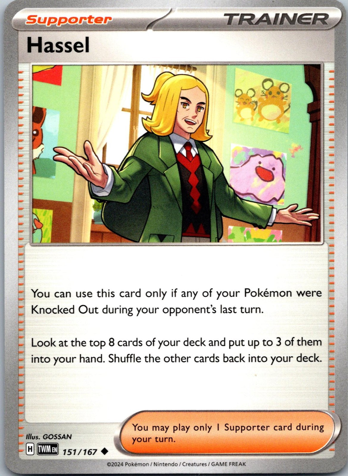 Hassel 151/167 Uncommon Twilight Masquerade Pokemon Near Mint