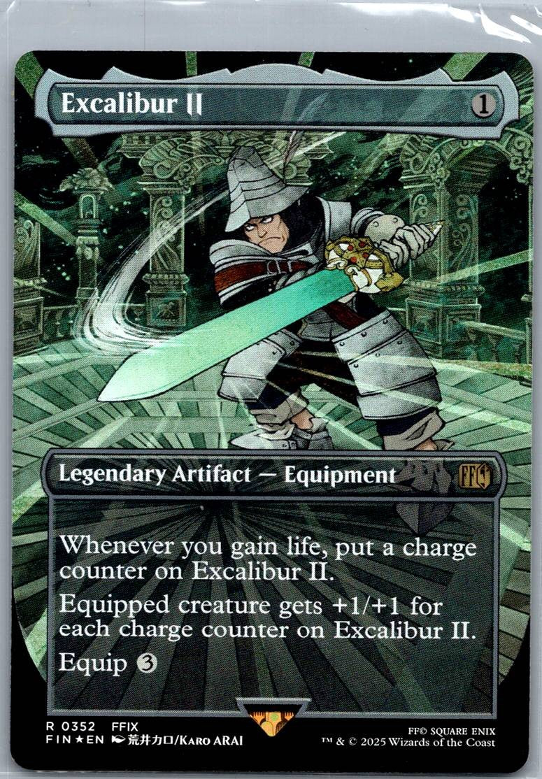 Excalibur II (Borderless) 352 Rare FINAL FANTASY Magic: The Gathering Near Mint