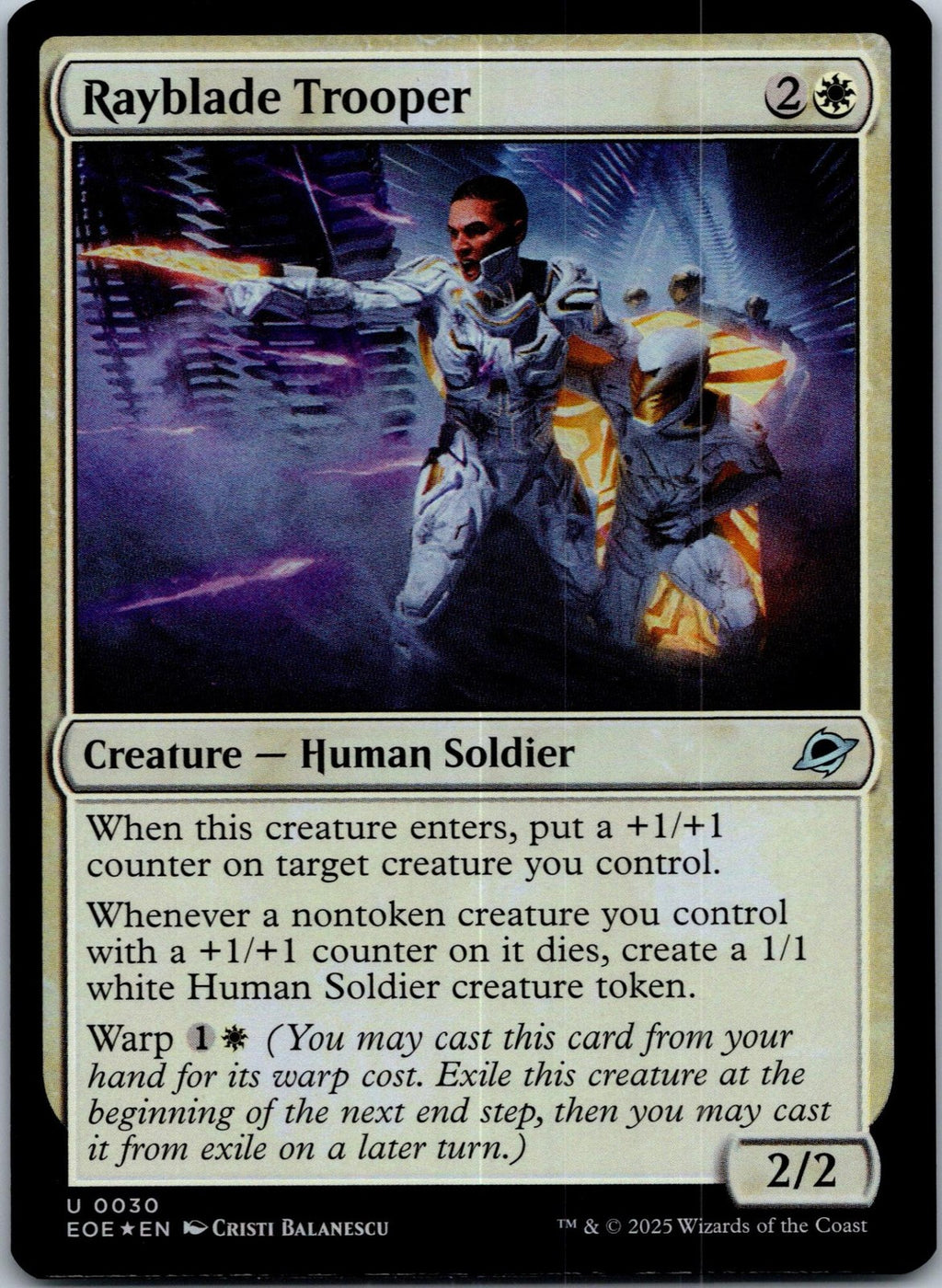 Rayblade Trooper 30 Uncommon Edge of Eternities Magic: The Gathering NM | HOKO
