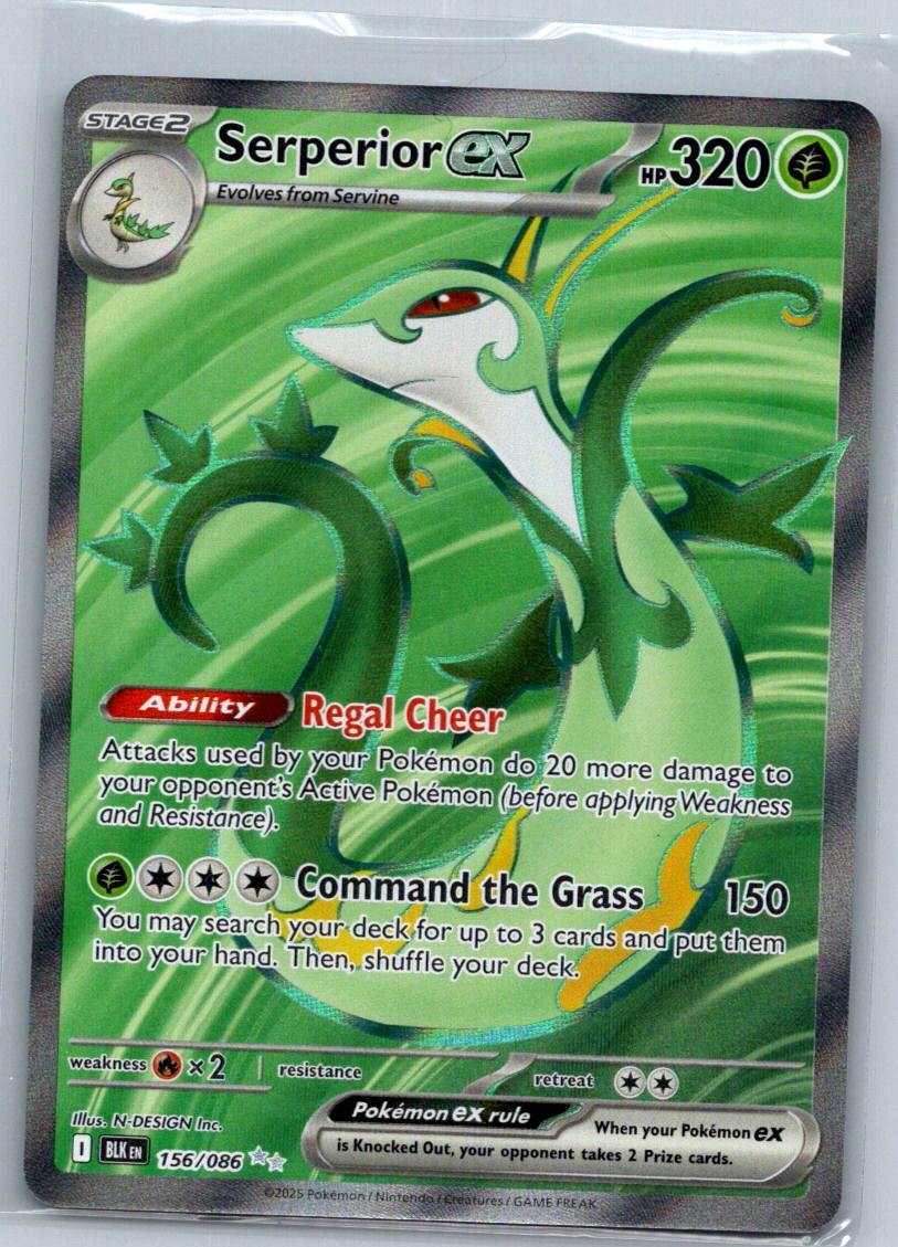 Serperior ex 156/086 Ultra Rare Black Bolt Pokemon Near Mint