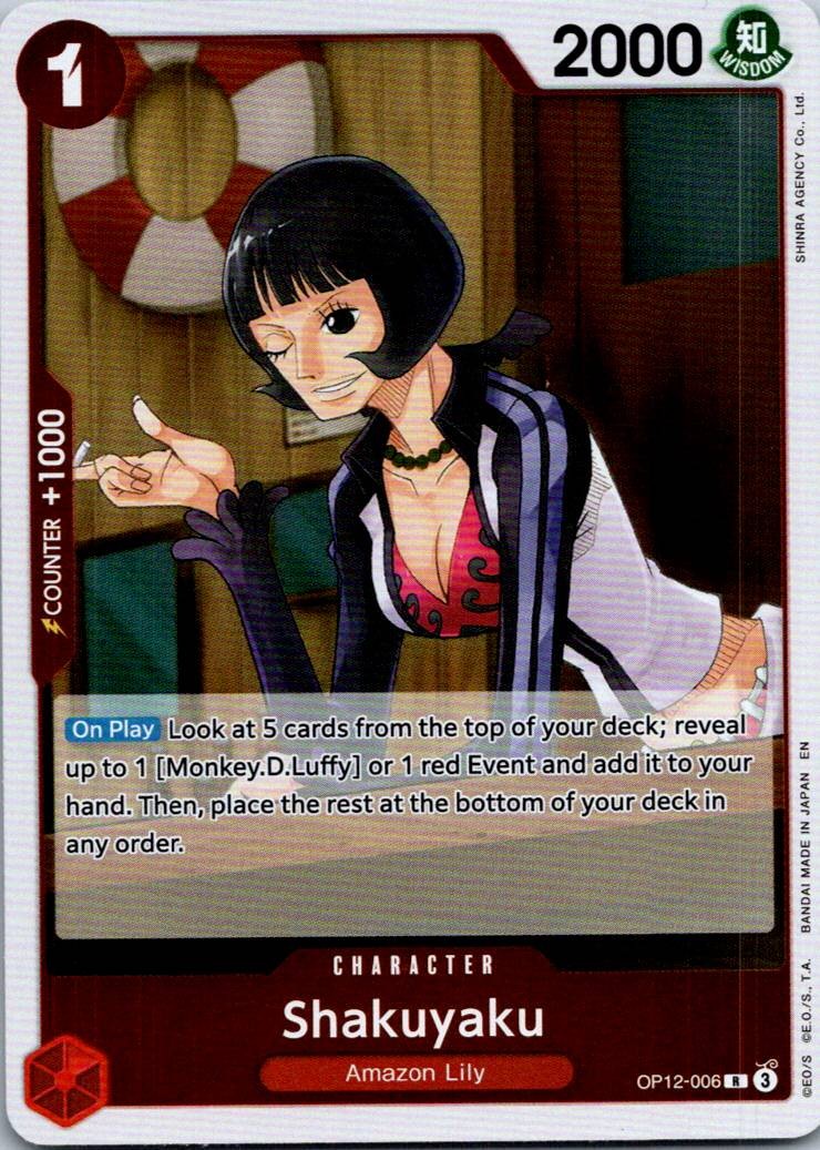 Shakuyaku OP12-006 Rare Legacy of the Master One Piece Near Mint