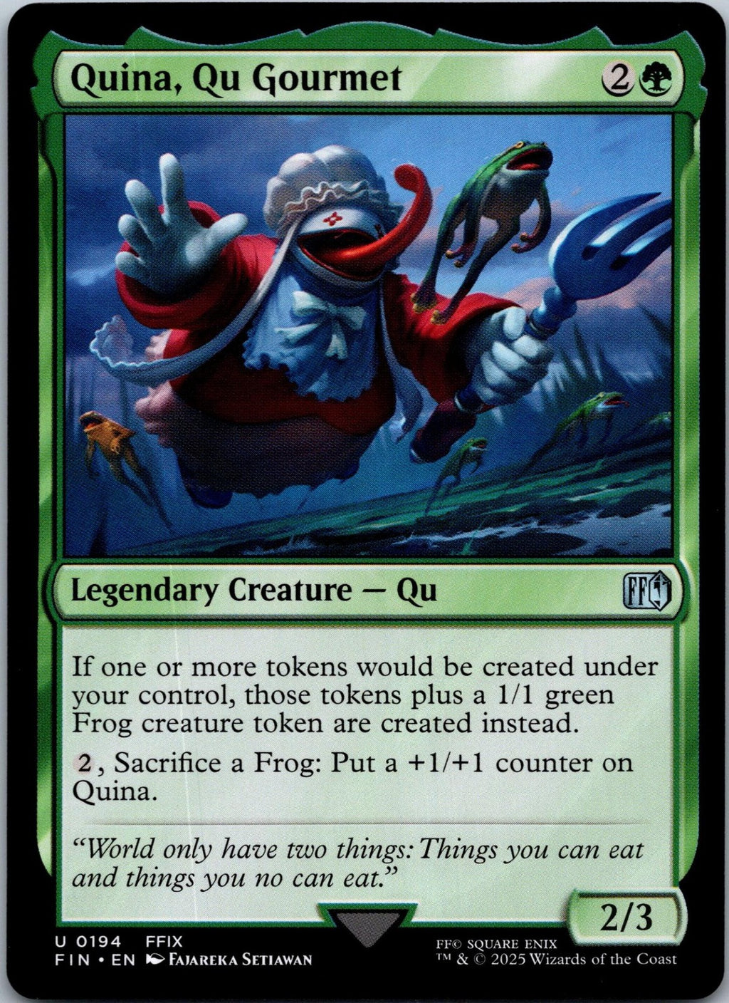 Quina, Qu Gourmet 194 Uncommon FINAL FANTASY Magic: The Gathering Near Mint