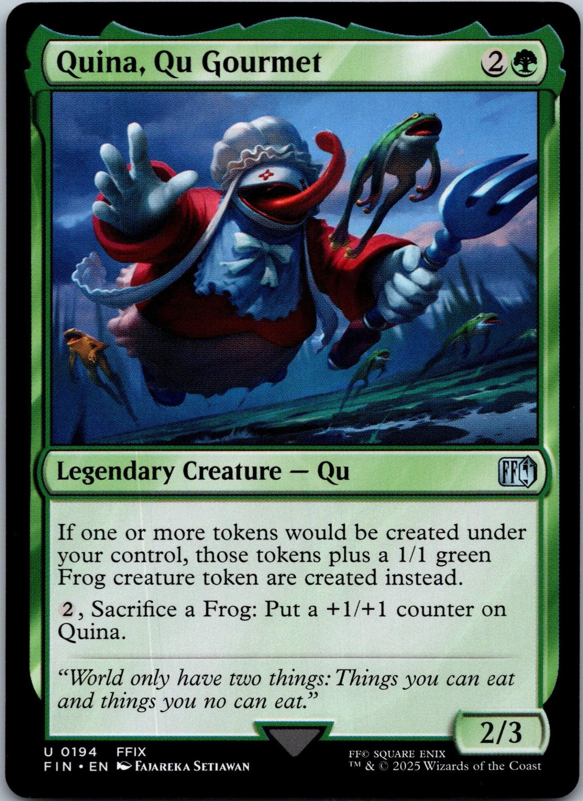 Quina, Qu Gourmet 194 Uncommon FINAL FANTASY Magic: The Gathering Near Mint
