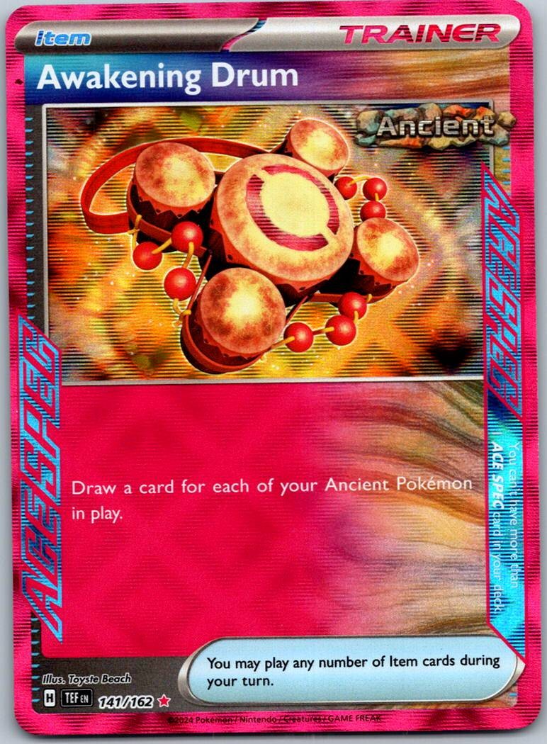 Awakening Drum 141/162 ACE SPEC Rare Temporal Forces Pokemon Near Mint