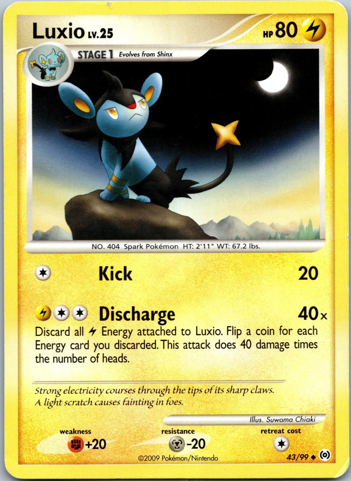 Luxio 43/99 Uncommon Arceus Pokemon Near Mint