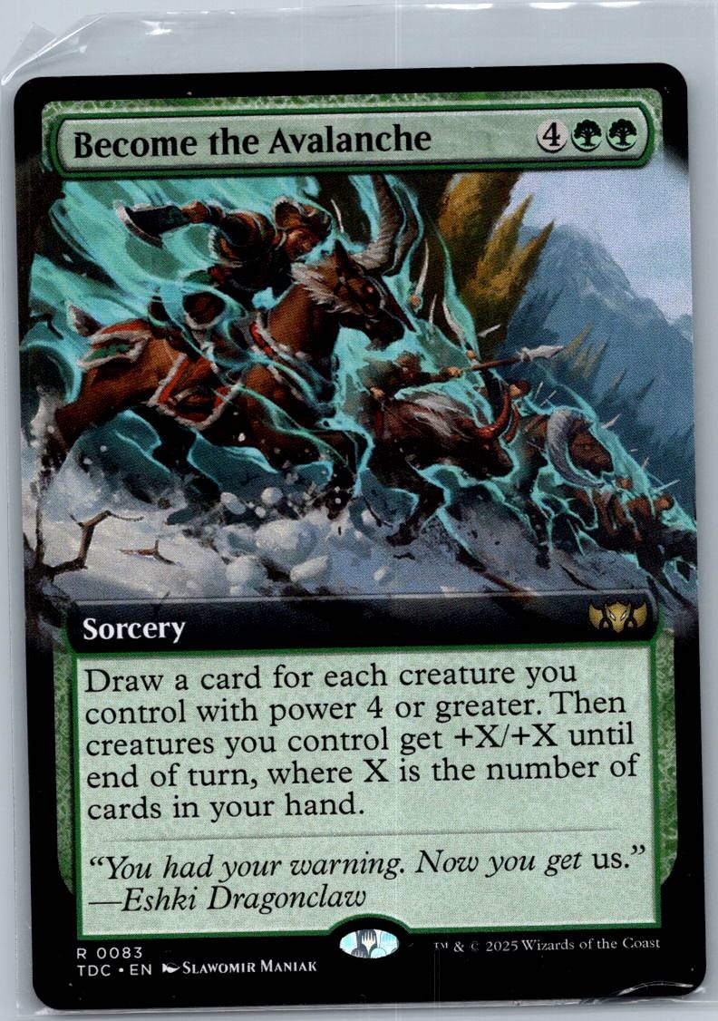 Become the Avalanche (Extended Art)  Tarkir: Dragonstorm Magic: The Gathering NM