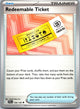 Redeemable Ticket 156/159 Uncommon Journey Together Pokemon Near Mint