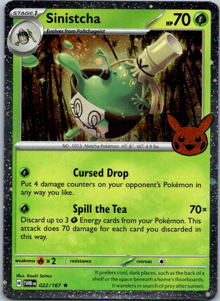 Sinistcha 022/167 Rare Twilight Masquerade Pokemon Near Mint