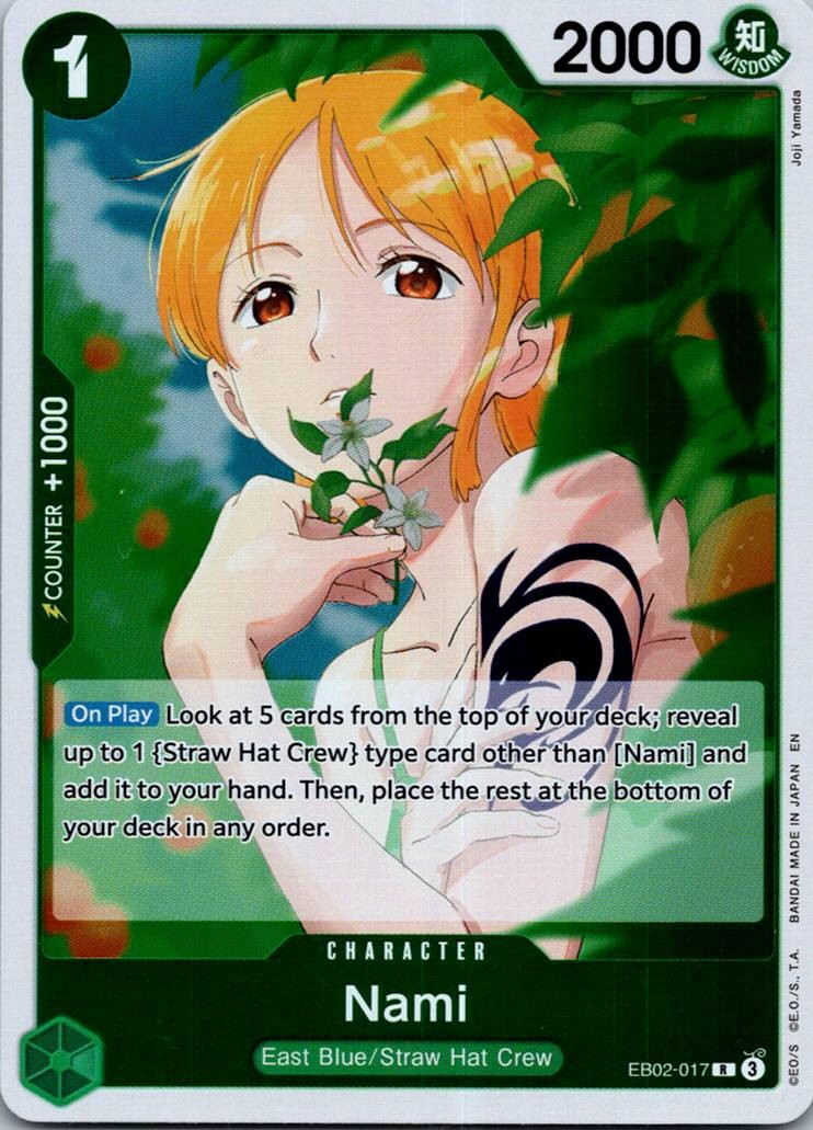 Nami EB02-017 Rare Extra Booster: Anime 25th Collection One Piece Near Mint
