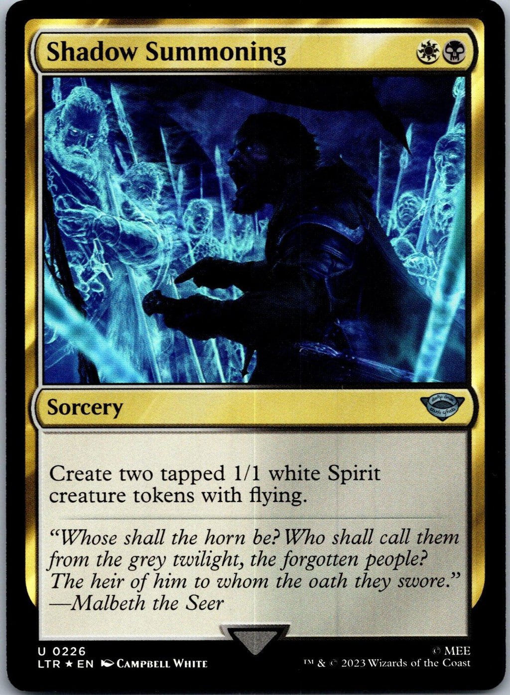 Shadow Summoning  The Lord of the Rings: Magic: The Gathering NM