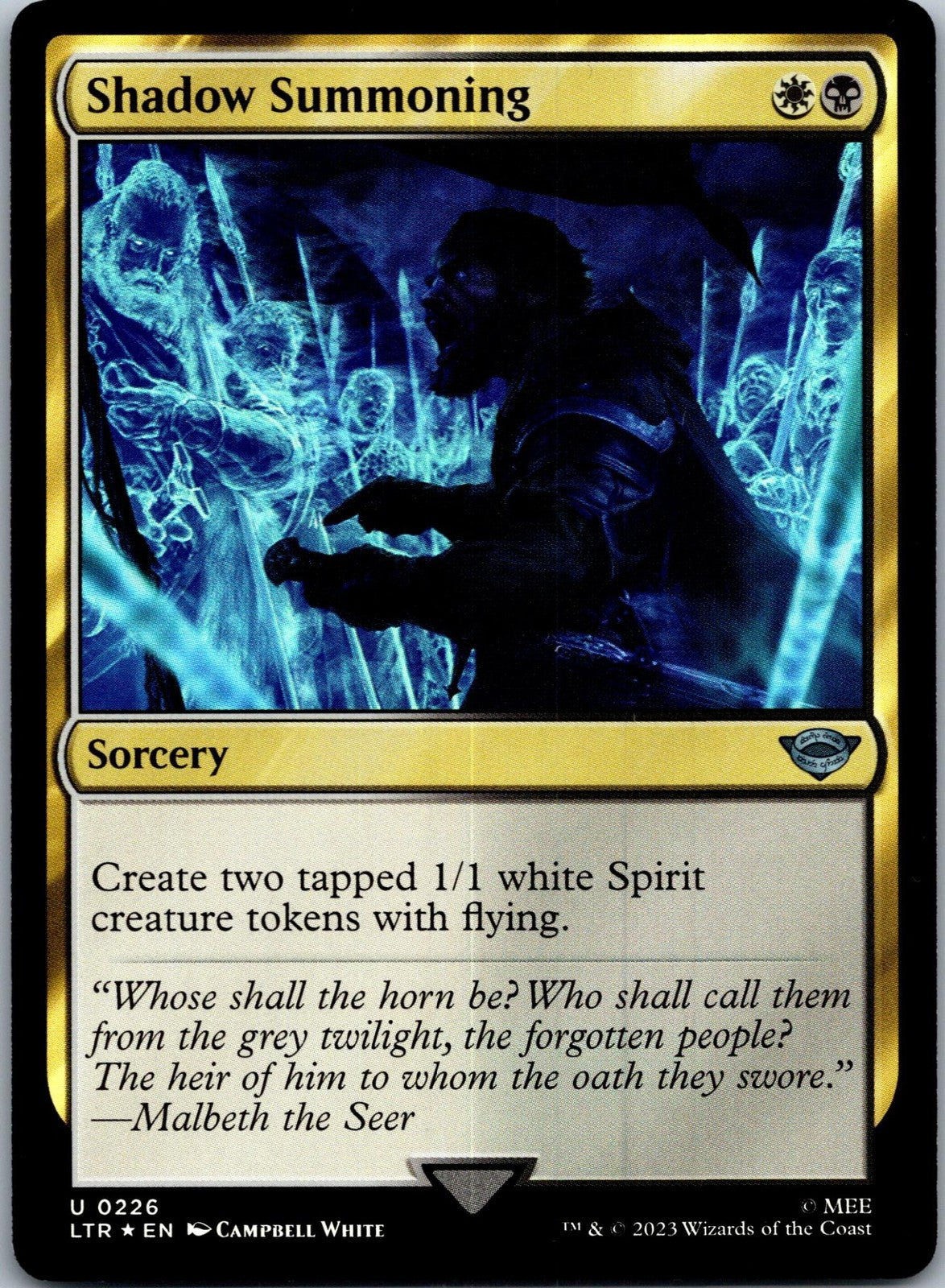 Shadow Summoning  The Lord of the Rings: Magic: The Gathering NM