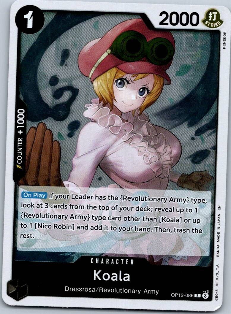 Koala (086) OP12-086 Rare Legacy of the Master One Piece Near Mint