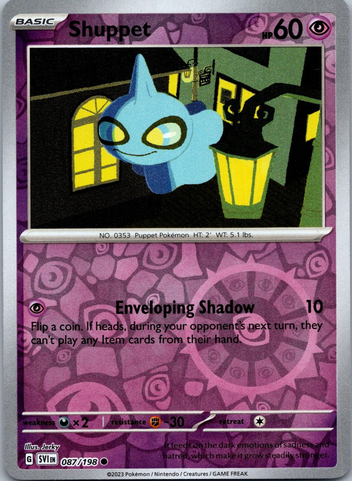 Shuppet 087/198 Common Scarlet & Violet Pokemon Near Mint