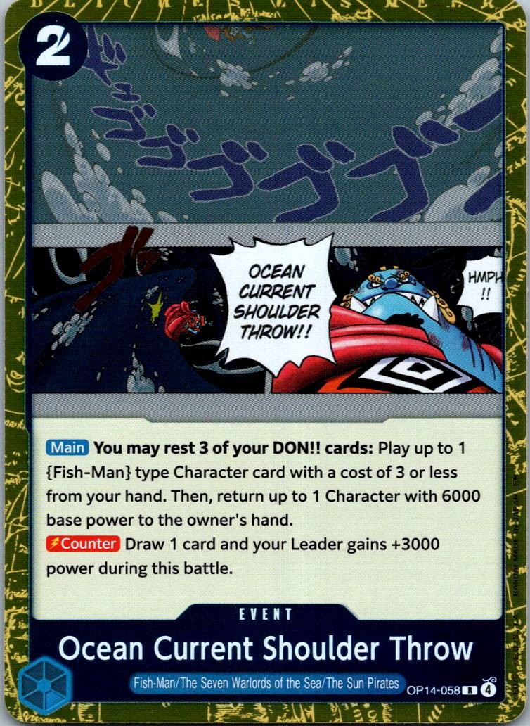 Ocean Current Shoulder Throw OP14-058 Rare The Azure Sea's Seven One Piece NM