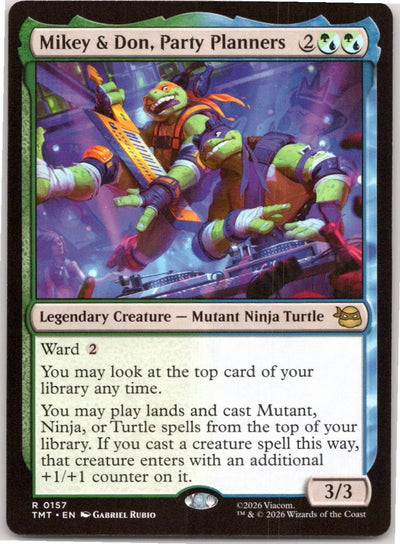 Mikey & Don, Party Planners teenage Mutant Ninja Turtles Magic: The Gathering NM