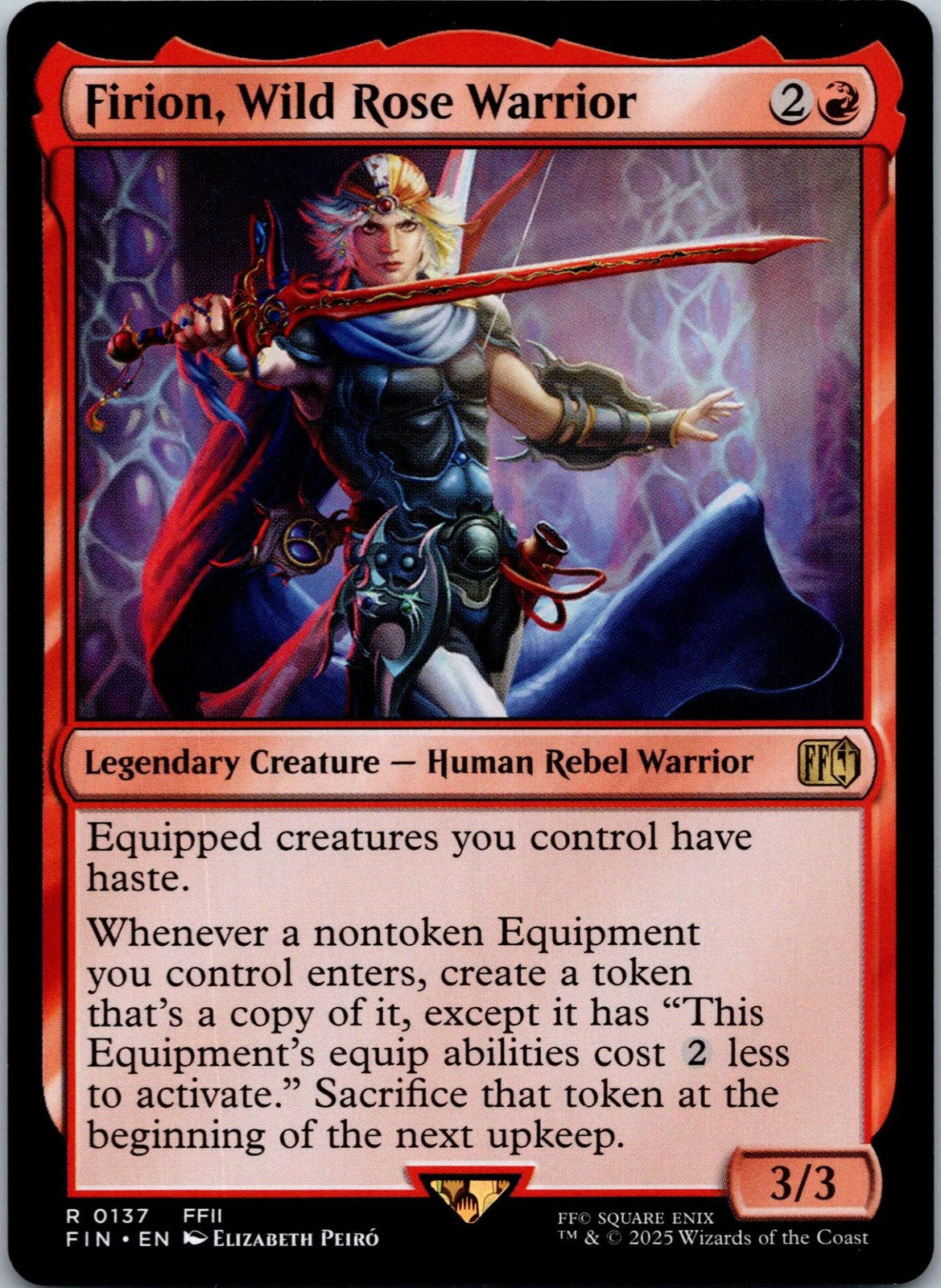 Firion, Wild Rose Warrior 137 Rare FINAL FANTASY Magic: The Gathering Near Mint