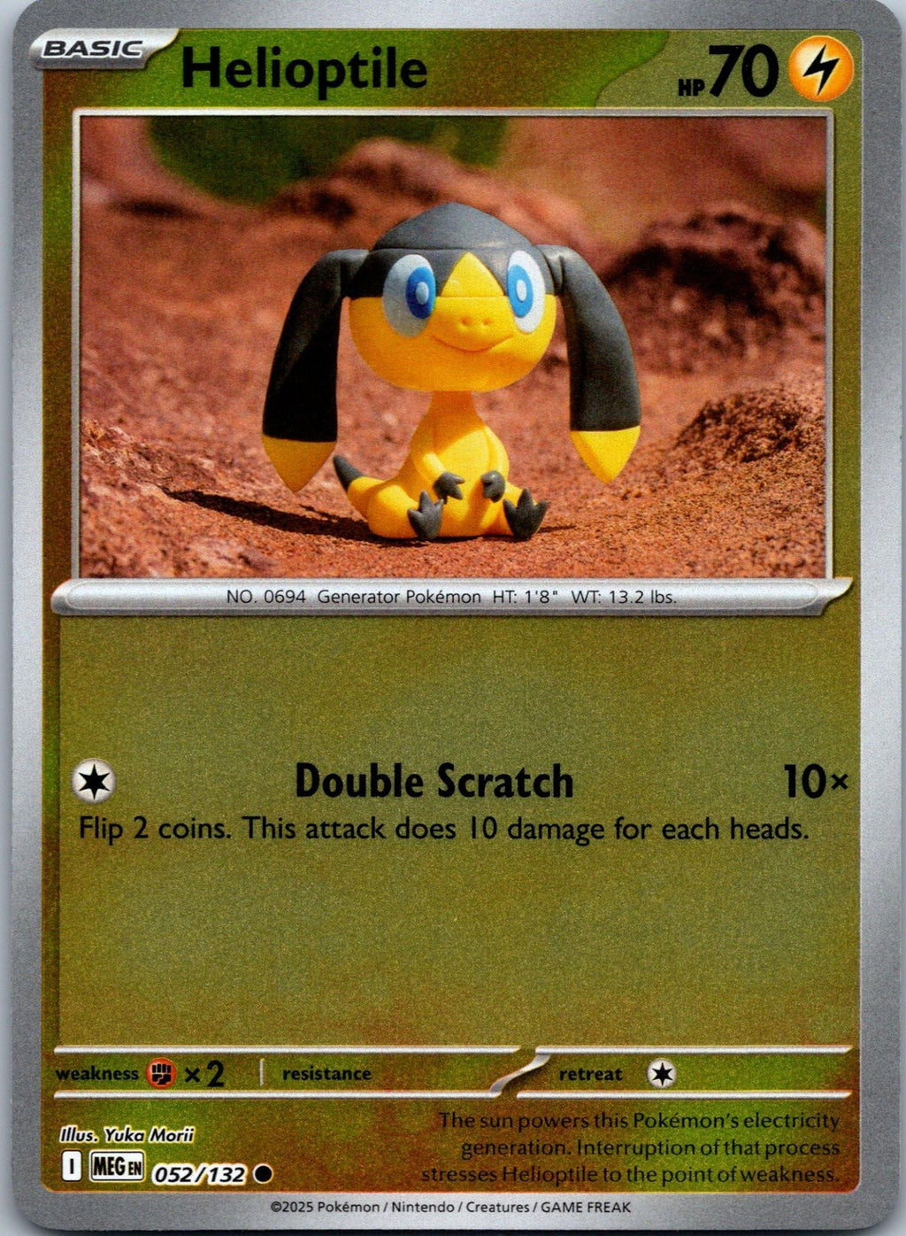 Helioptile 052/132 Common Mega Evolution Pokemon Near Mint