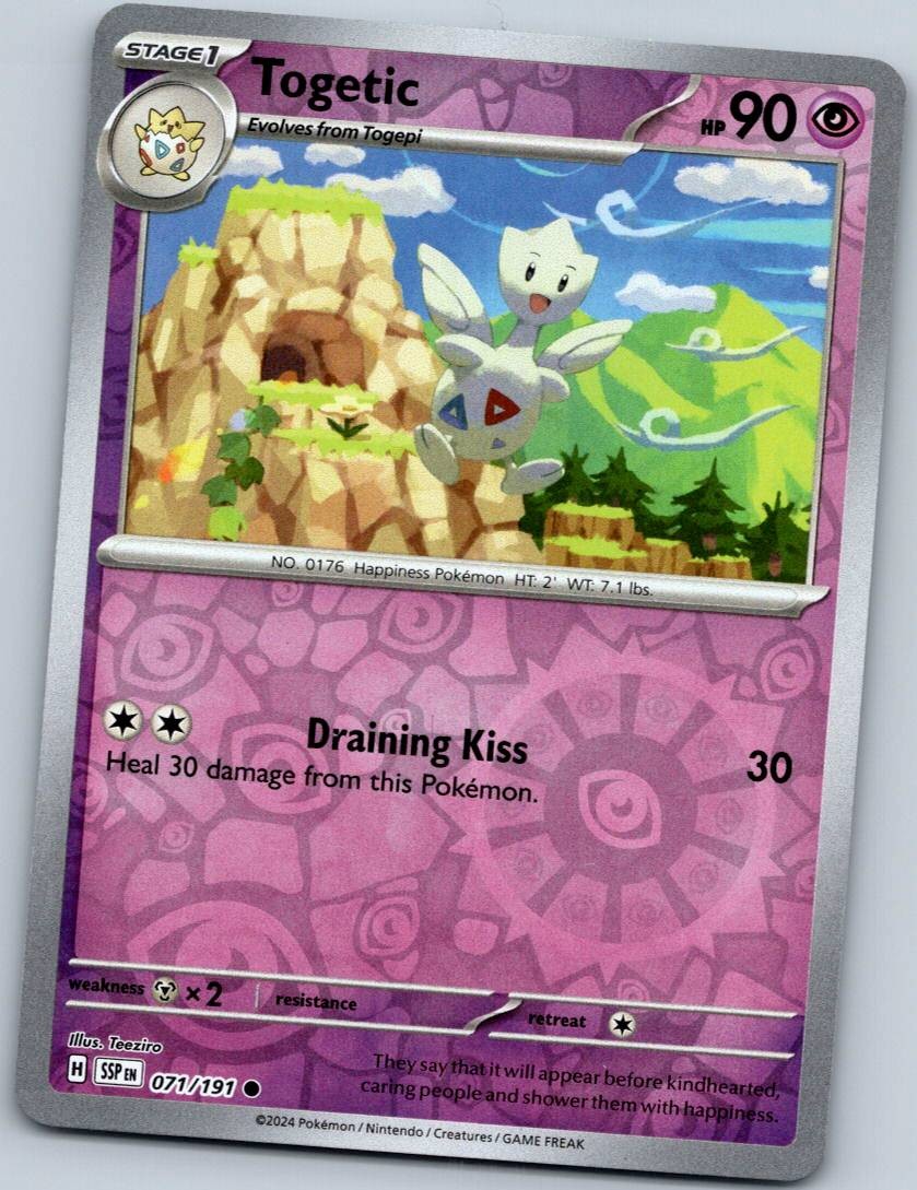 Togetic 071/191 Common Surging Sparks Pokemon Reverse Holo Near Mint