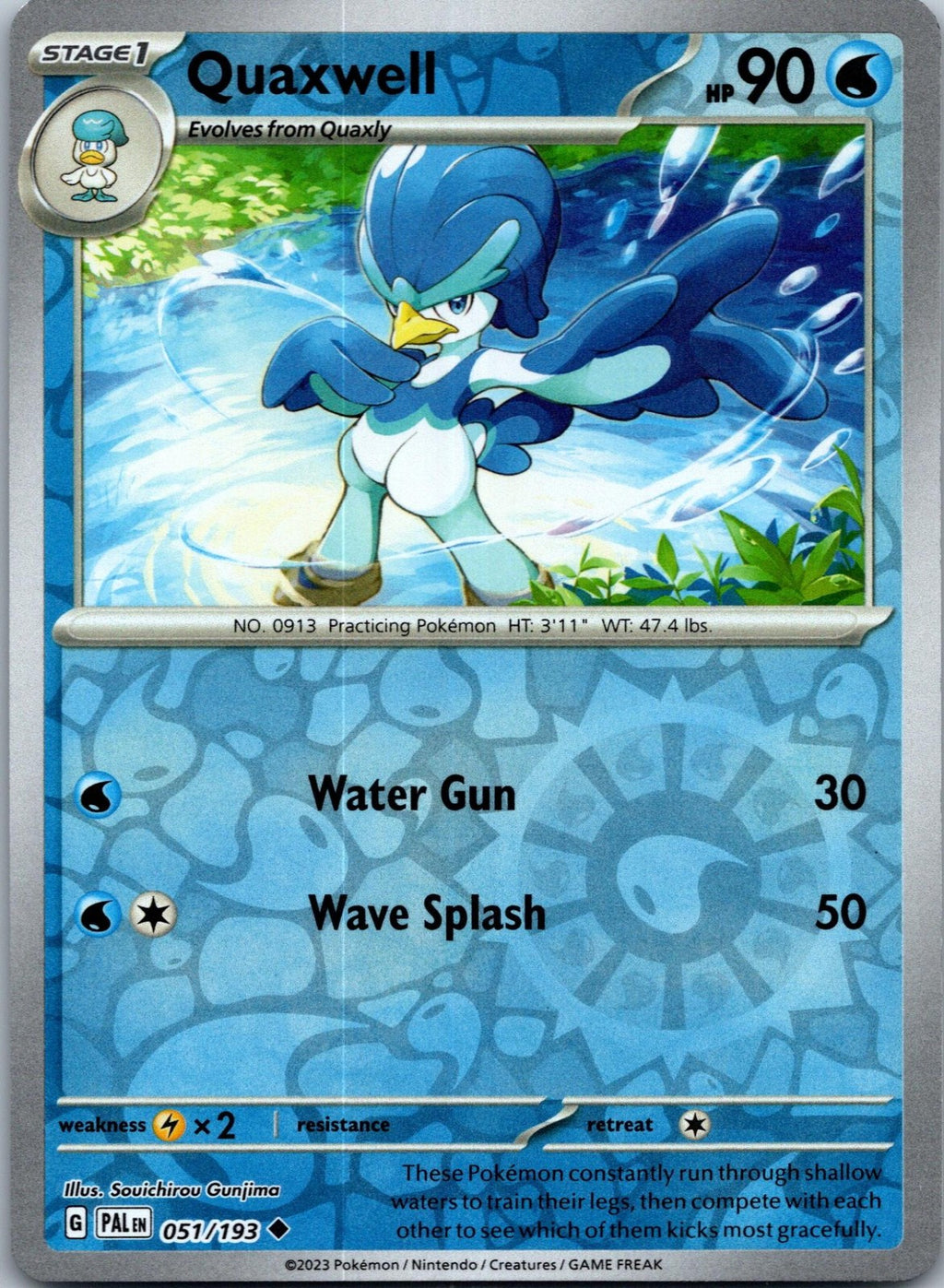 Quaxwell 051/193 Uncommon Paldea Evolved Pokemon Near Mint