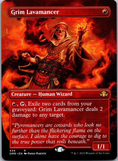 Grim Lavamancer (Borderless) 434 Dominaria Remastered Magic: The Gathering NM
