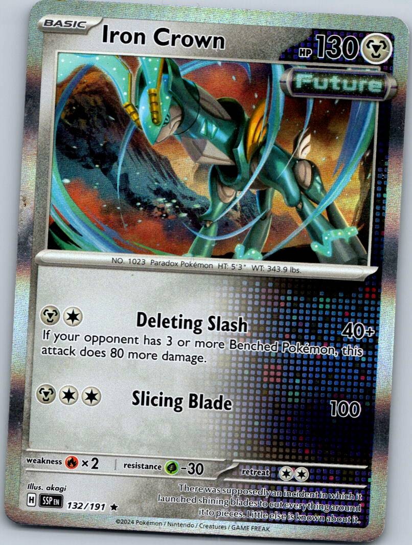 Iron Crown 132/191 Rare Surging Sparks Pokemon Near Mint