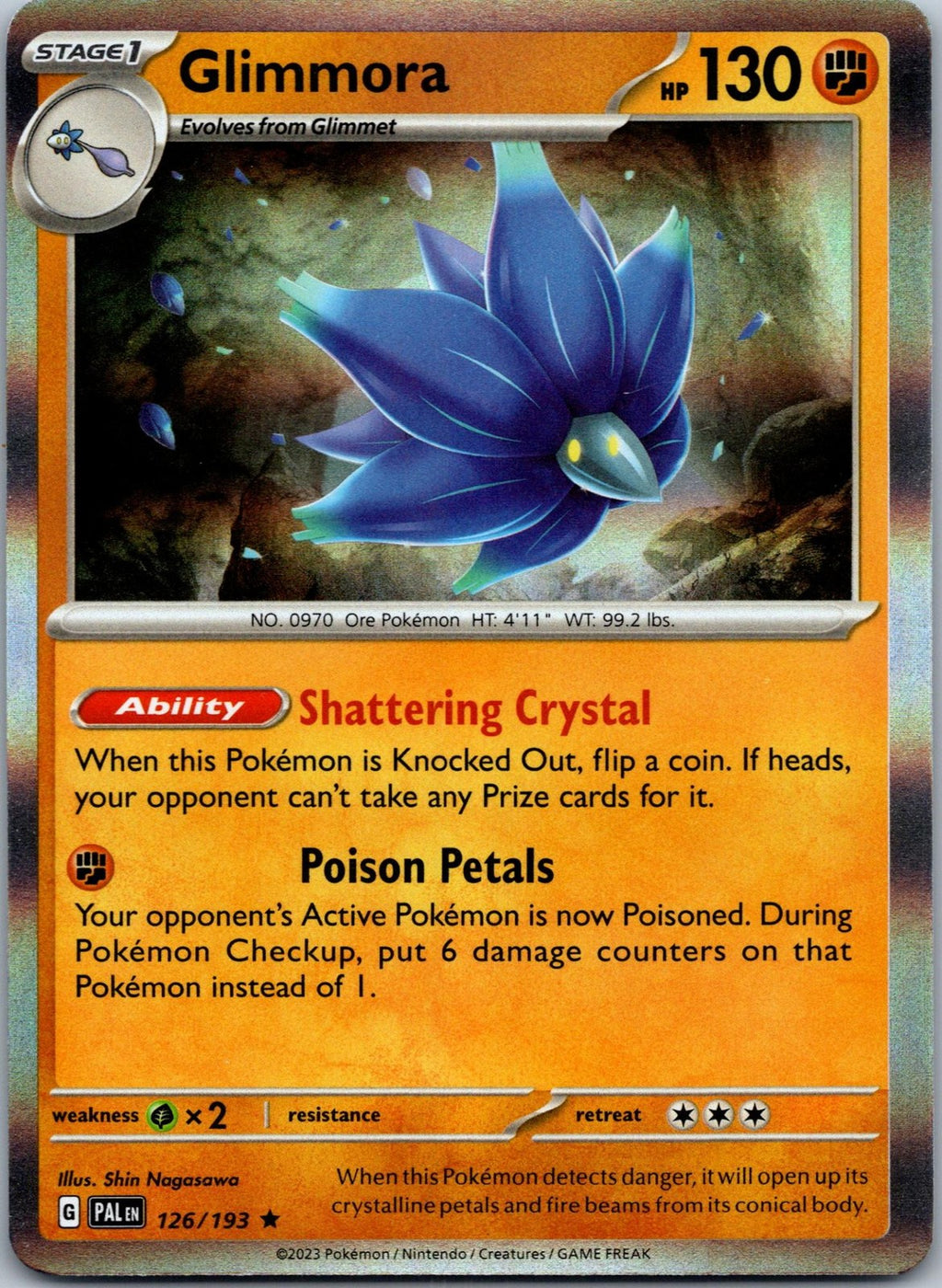 Glimmora 126/193 Rare Paldea Evolved Pokemon Near Mint