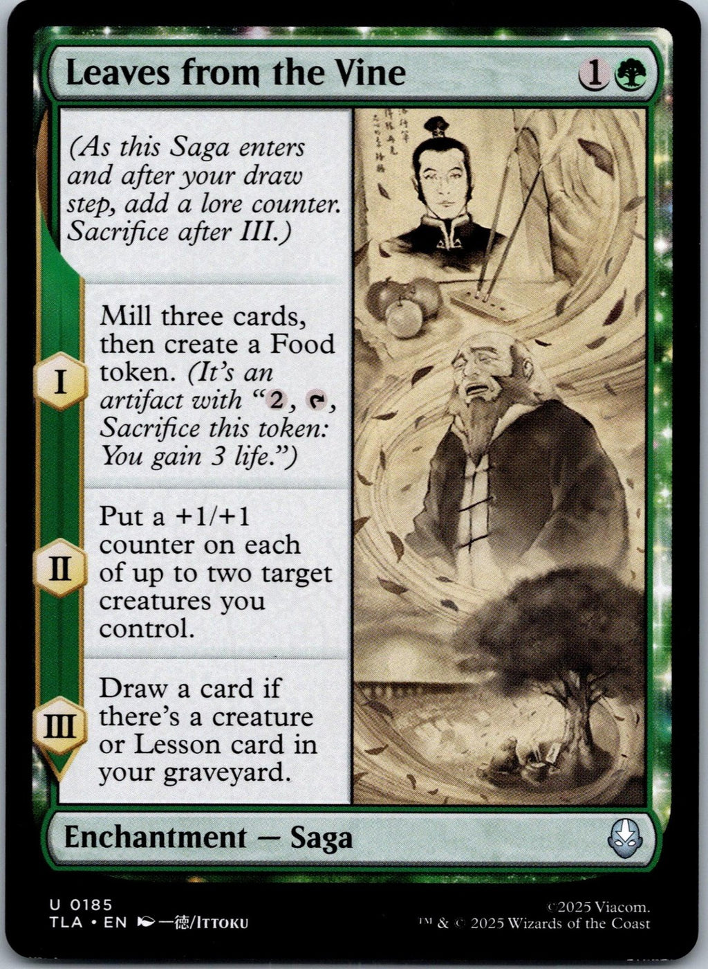 Leaves from the Vine 185 Avatar: The Last Airbender Magic: The Gathering NM