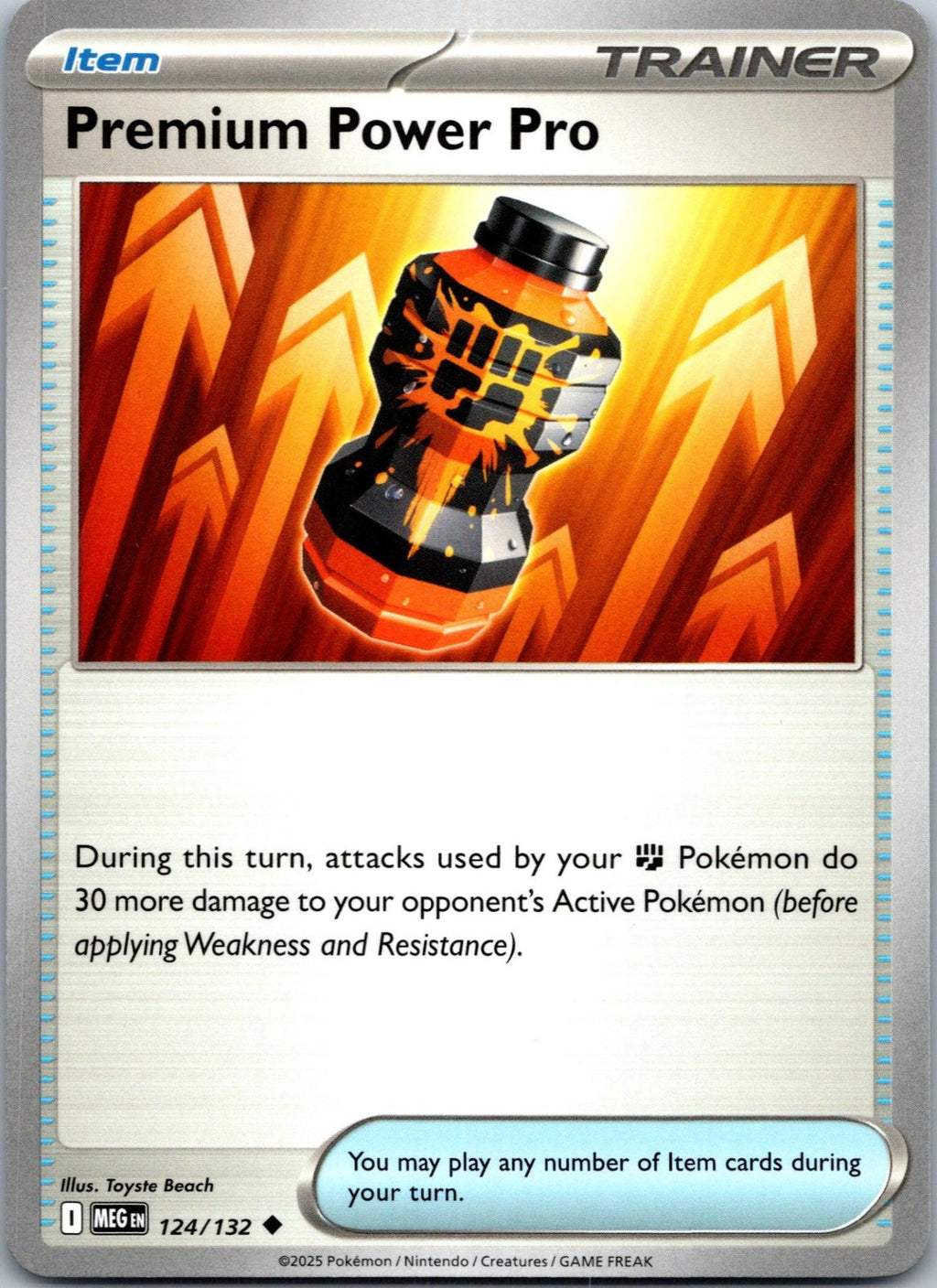 Premium Power Pro 124/132 Uncommon Mega Evolution Pokemon Near Mint