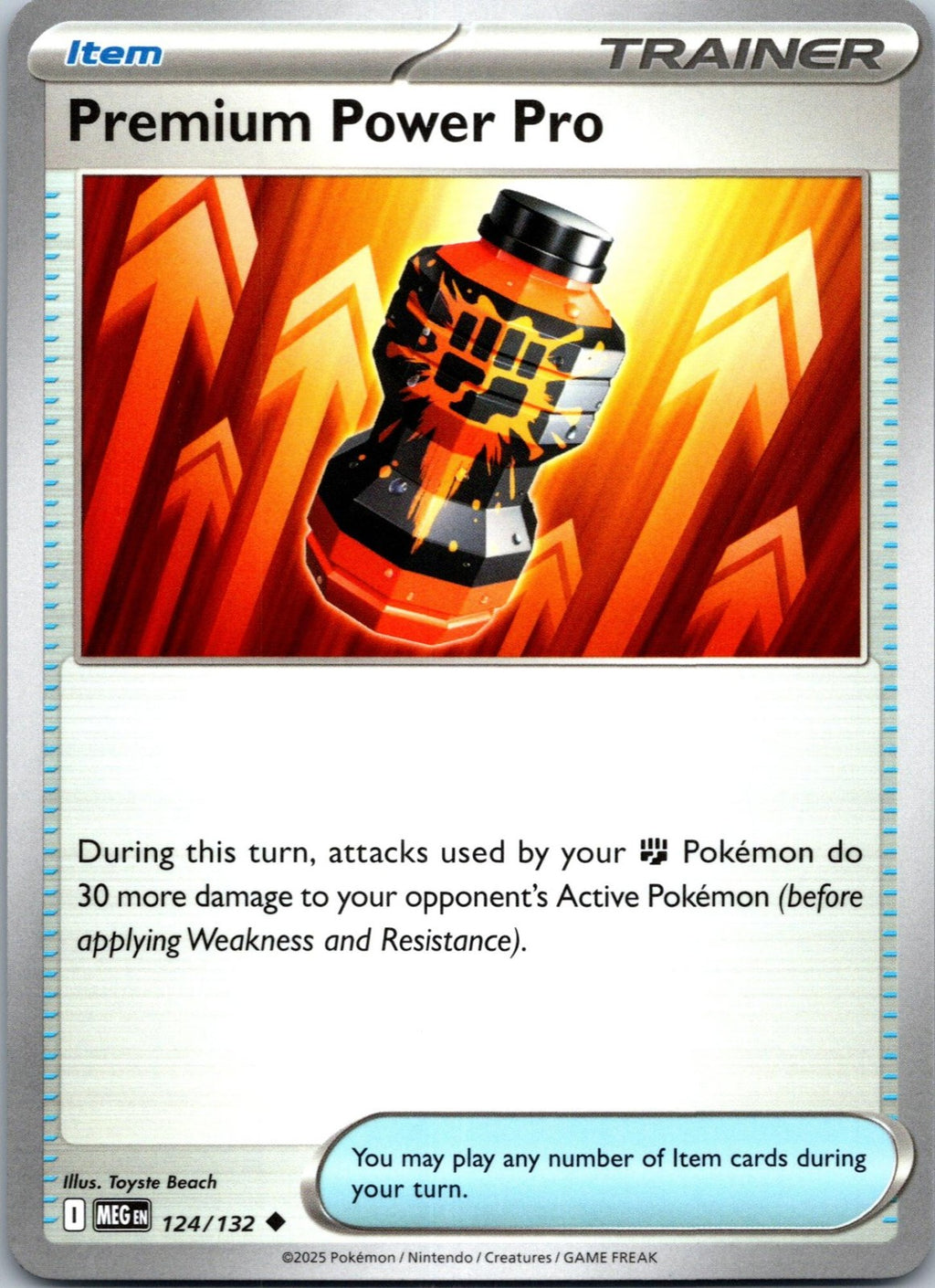 Premium Power Pro 124/132 Uncommon Mega Evolution Pokemon Near Mint