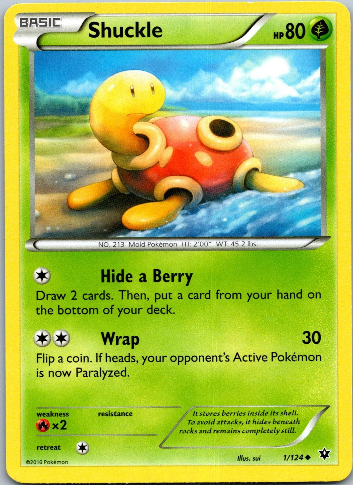 Shuckle 1/124 Uncommon Fates Collide Pokemon Near Mint