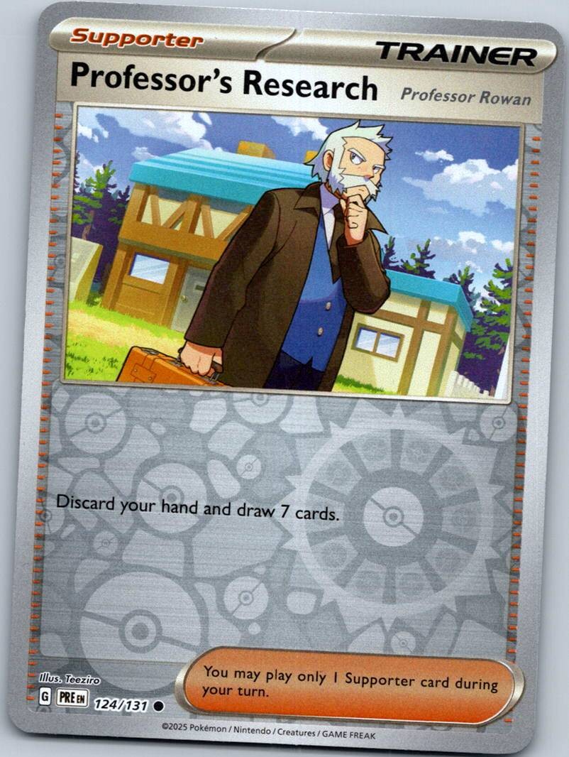 Professor's Research 124/131 Common Prismatic Evolutions Pokemon Near Mint