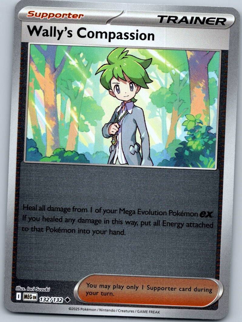 Wally's Compassion 132/132 Reverse Mega Evolution Pokemon Near Mint