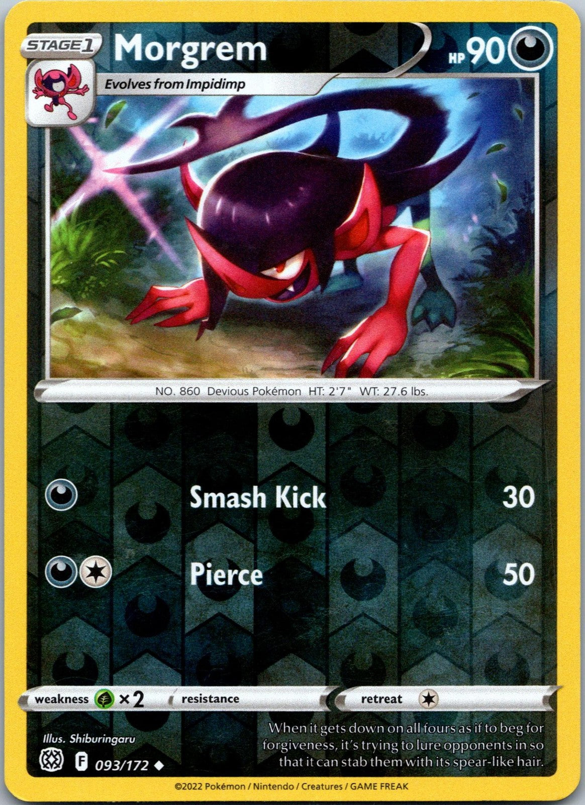 Morgrem 093/172 Uncommon Brilliant Stars Pokemon Near Mint