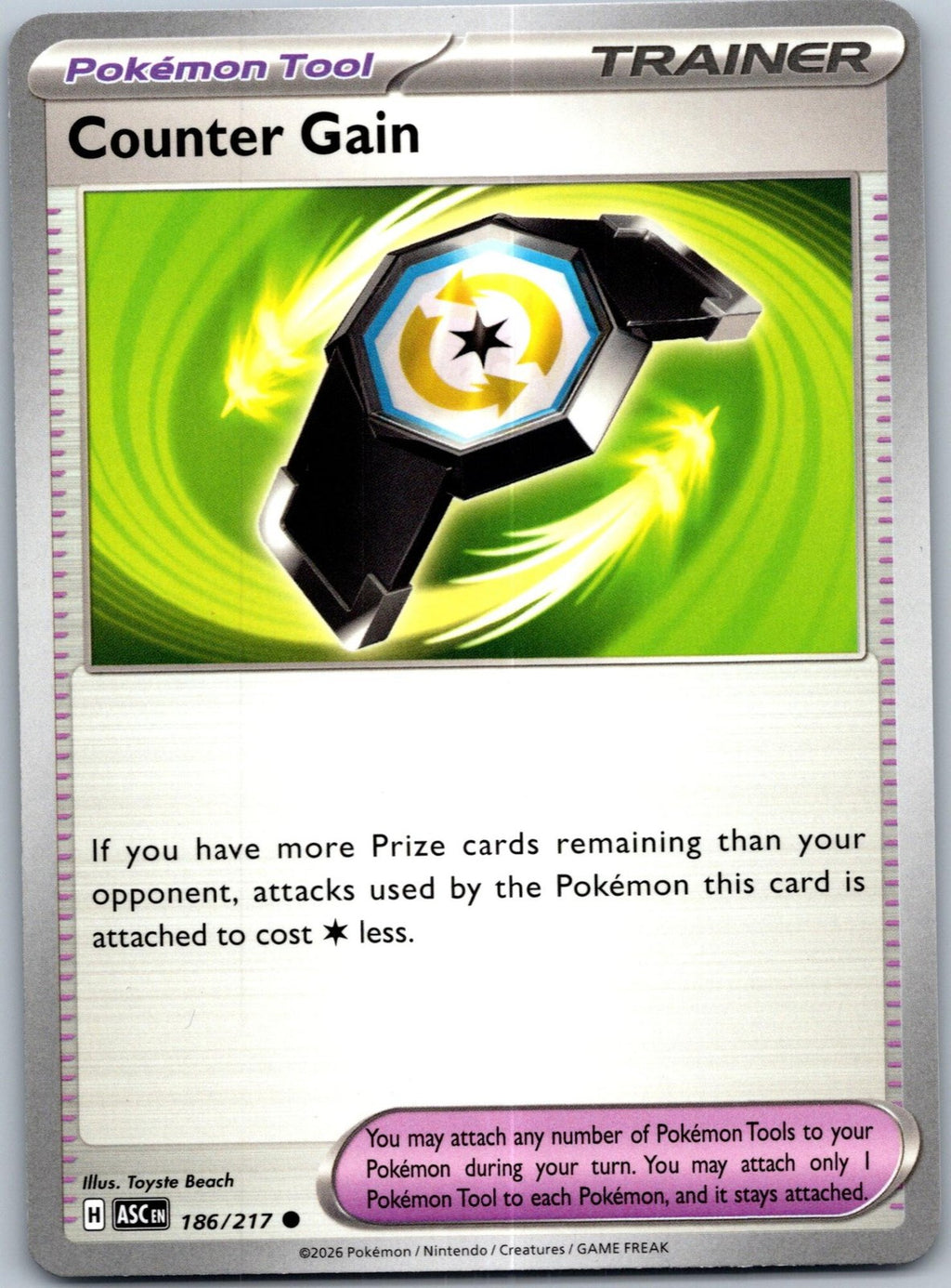 Counter Gain 186/217 Common ME: Ascended Heroes Pokemon Near Mint