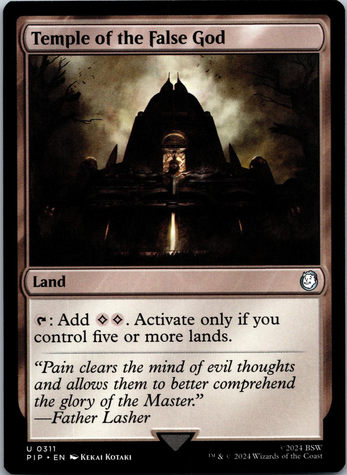 Temple of the False God 311 Universes Beyond: Fallout Magic: The Gathering NM