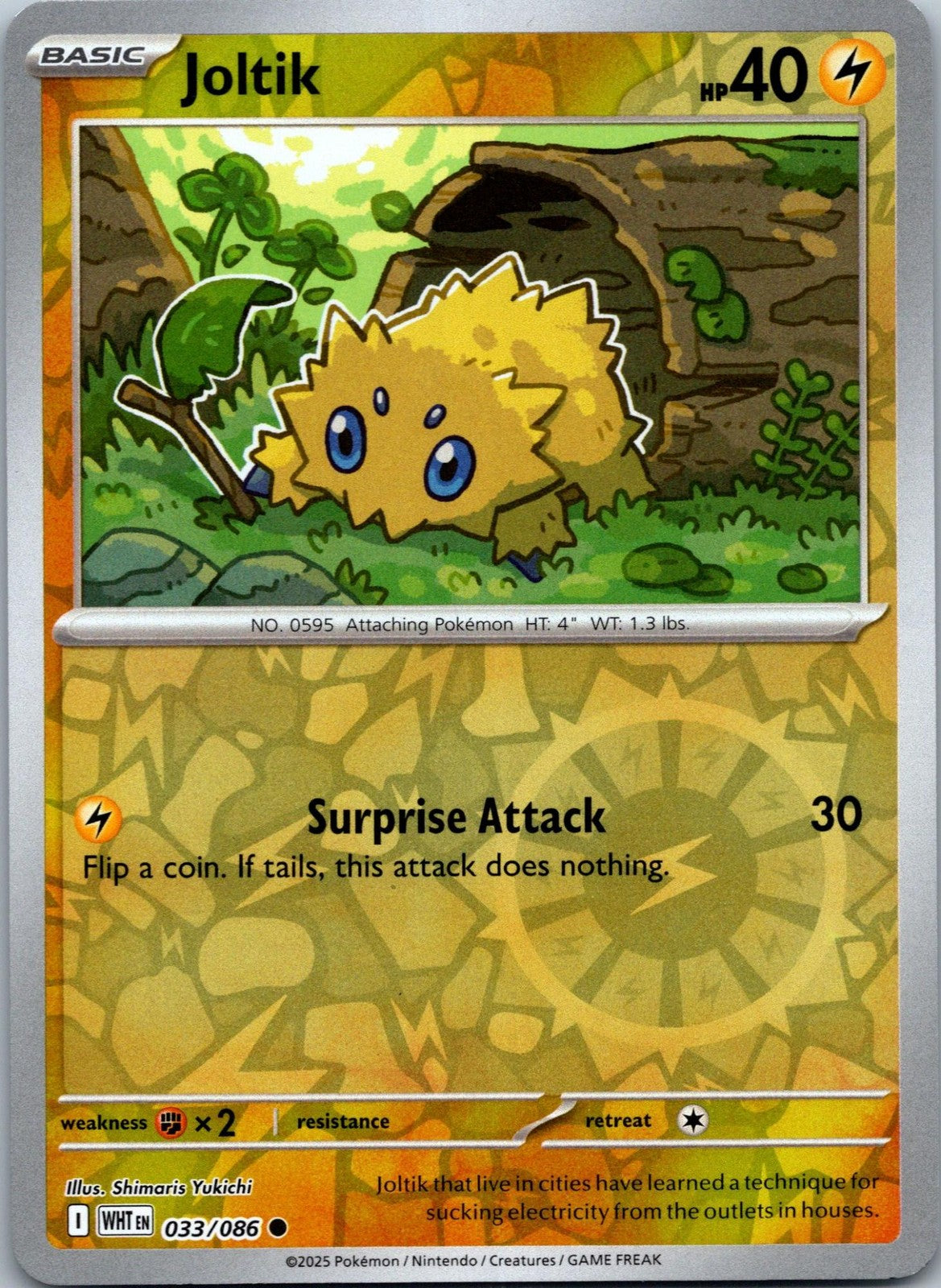 Joltik 033/086 Common White Flare Pokemon Near Mint