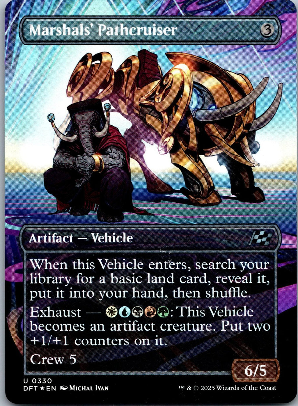 Marshals' Pathcruiser (Borderless) 330 Aetherdrift Magic: The Gathering NM